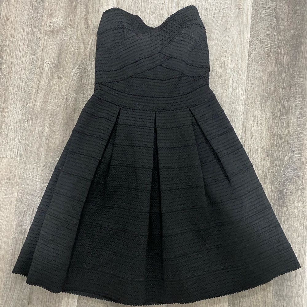 Express Black Strapless Bandage Dress